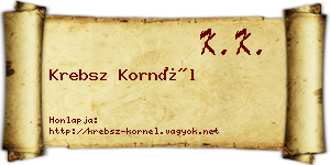 Krebsz Kornél névjegykártya